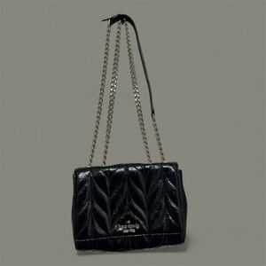 Kate Spade Glossy Black Chain Shoulder Bag